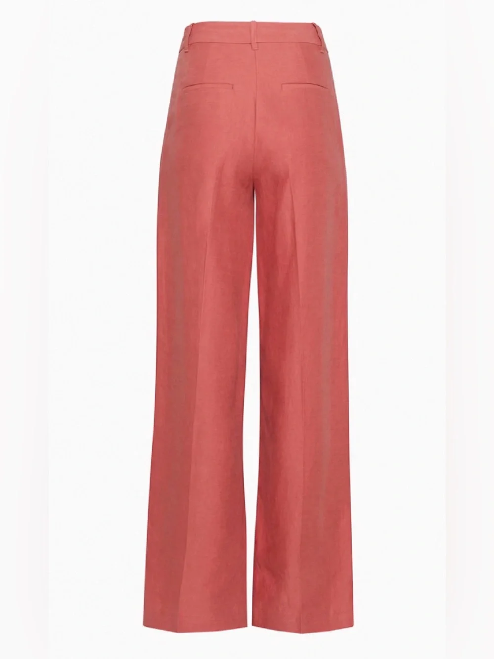 Aritzia Wilfred The Effortless Pants Linen Warm Sienna Red Size 8 Trousers - Picture 2 of 10